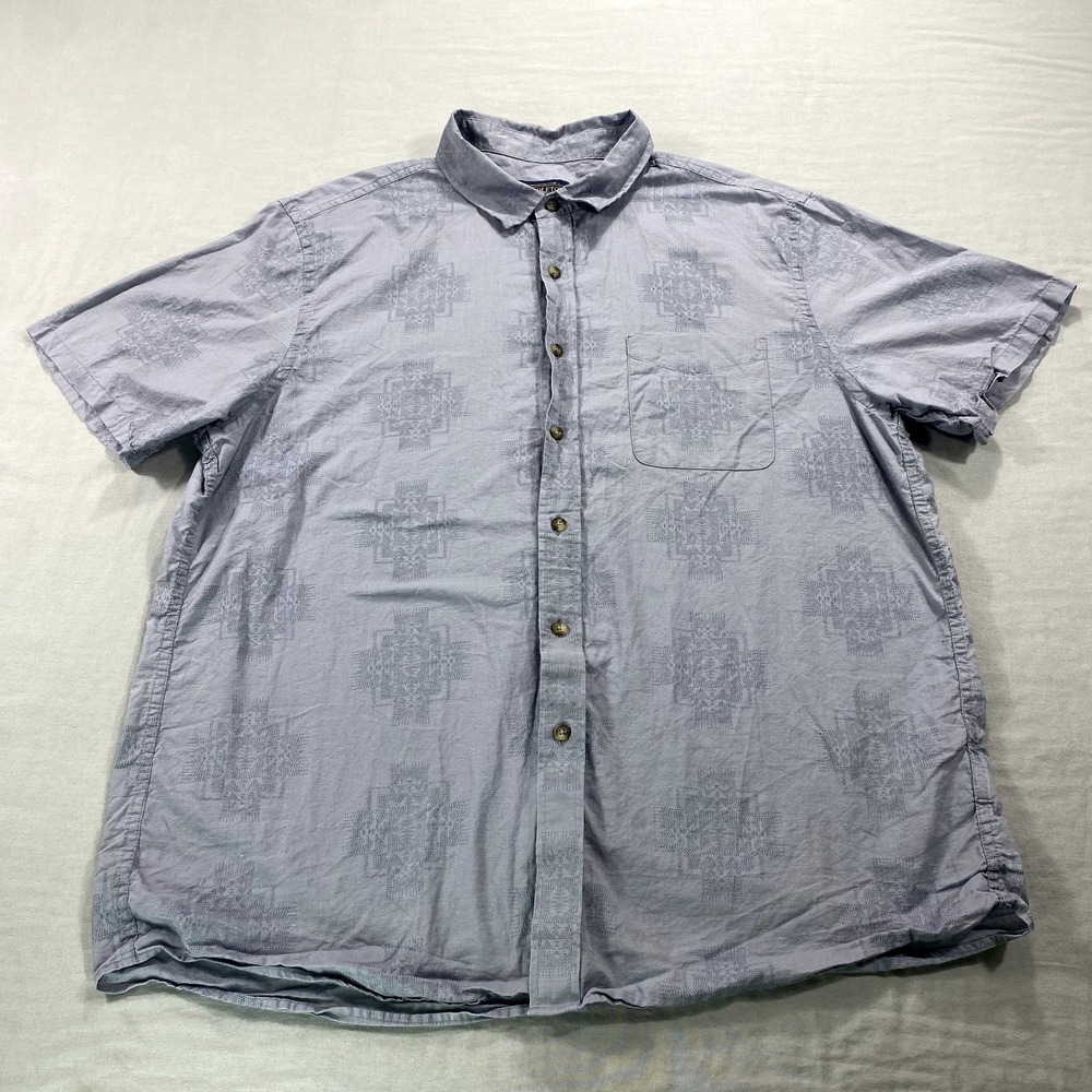 Pendleton Shirt Mens XL Blue Button Up Casual Outdoor Tribal Aztec Print Adult *